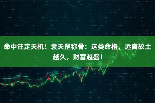 命中注定天机！袁天罡称骨：这类命格，远离故土越久，财富越盛！